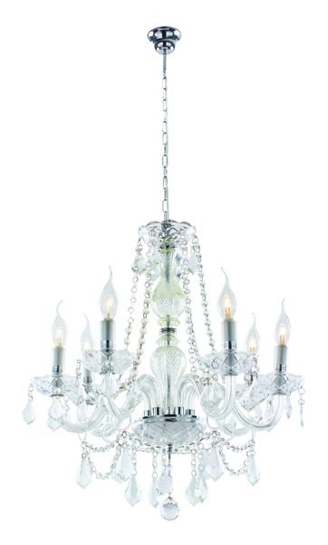 Crystal Chandelier with Crystal Arms and Hanging Crystals