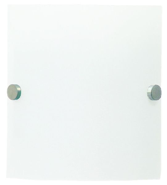 Frosted Glass Wall Bracket with Chrome Clips