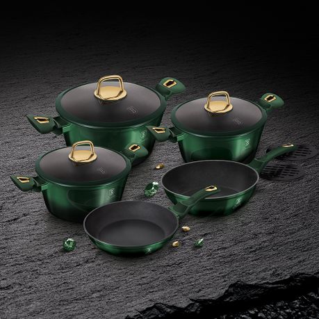 Berlinger Haus Emerald 17-Piece Kitchen Cookware Set Emerald Collection