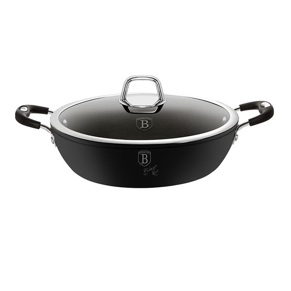 Berlinger Haus 28cm Oven Safe Shallow Pot - Black Professional Line