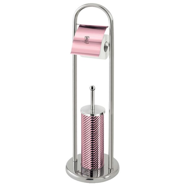 Berlinger Haus Stainless Steel Toilet Brush and Paper Holder - i-Rose