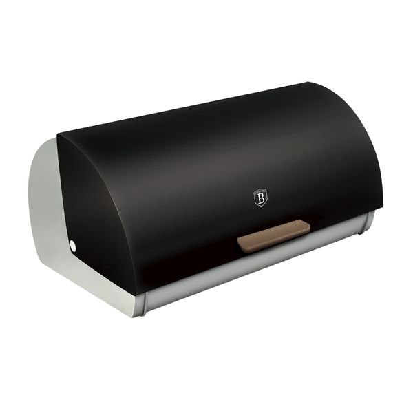 Berlinger Haus 38cm Premium Bread Box - Black Wood Pattern
