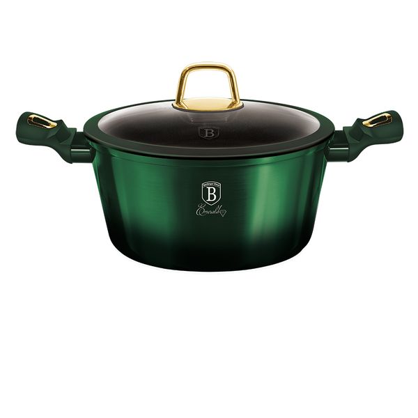 Berlinger Haus 20cm Titanium Coating Casserole with Lid - Emerald Edition