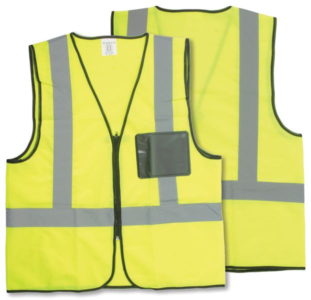 Safety Jacket Yellow Zip - Up 67 x 62cm