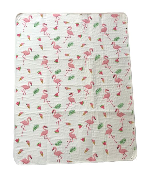 Olive Tree - Waterproof Nappy Changing Pad / Baby Mattress Liner - Flamingo