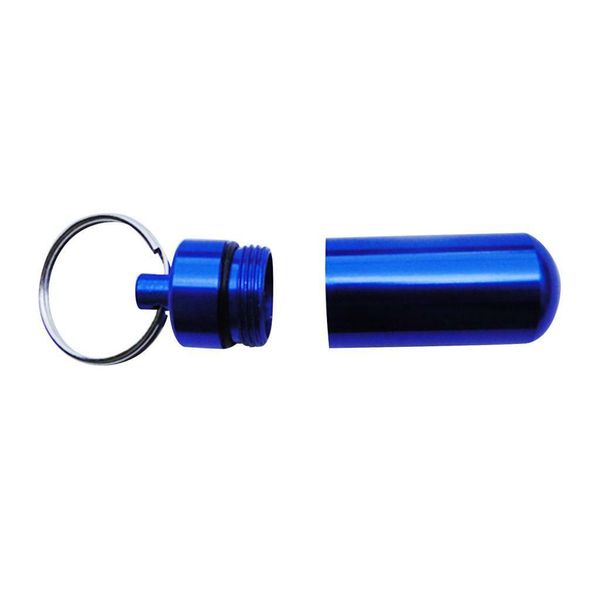 Pill Keychain Holder Blue