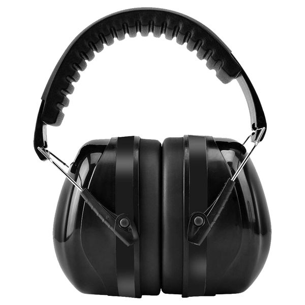 Adjustable Noise Reduction Safety Ear Muffs - Black &amp; Black