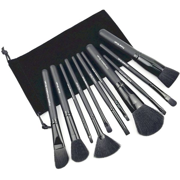 Professional 11 Piece Powder Foundation Makeup Brushes Set with Bag