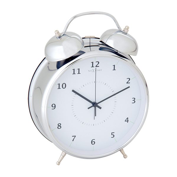 NeXtime 23cm Metal Wake Up Round Table Clock