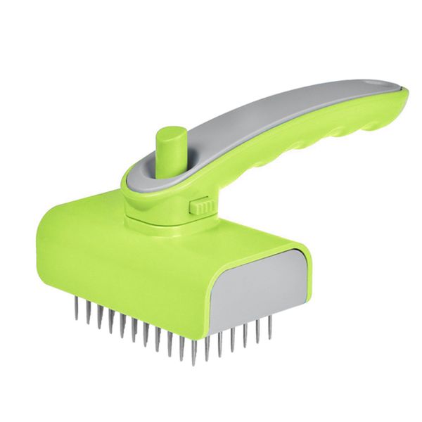 Self Cleaning Slicker Brush for Dogs &amp; Cats - Green