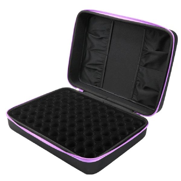 70 Grids Essential Oil Storage Bag for 15ml Essential Oil Bottle - Purple