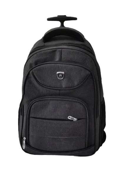 Nexco Aluminium Handle Trolley Backpack 17" Laptop Bag - Dark Grey