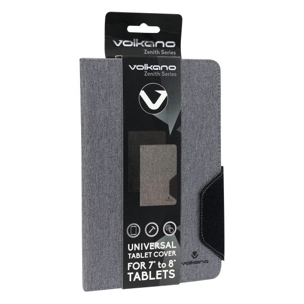 Volkano Zenith Series 7-8" Tablet Cover - Grey/Black