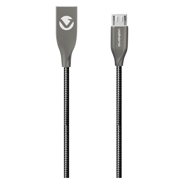 Volkano Iron Series 1.2M Micro USB Cable - Black