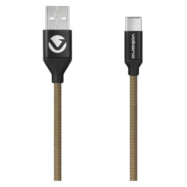 Volkano Micro USB Cable - Weave Series - 1.2m - Army Green