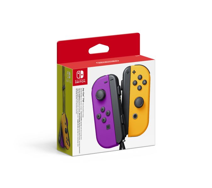 Joy-Con Pair Neon Purple &amp; Neon Orange (Nintendo Switch)