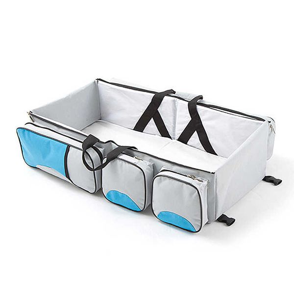 Multi-function Portable Travel Bed - Blue