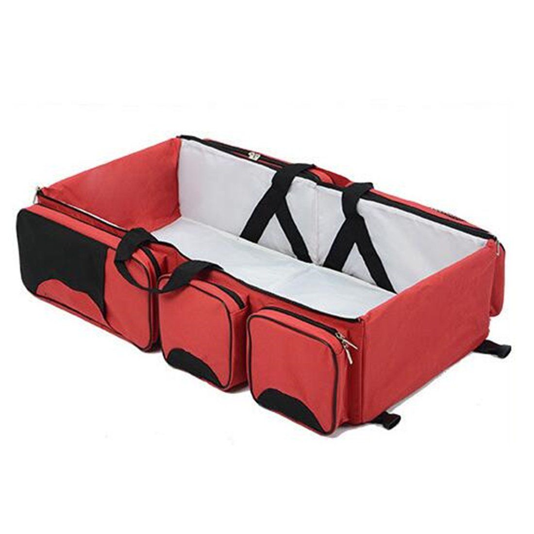 red travel bed