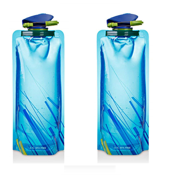 Mihuis Foldable Compact Water Bottle - 0.7L Pack of 2
