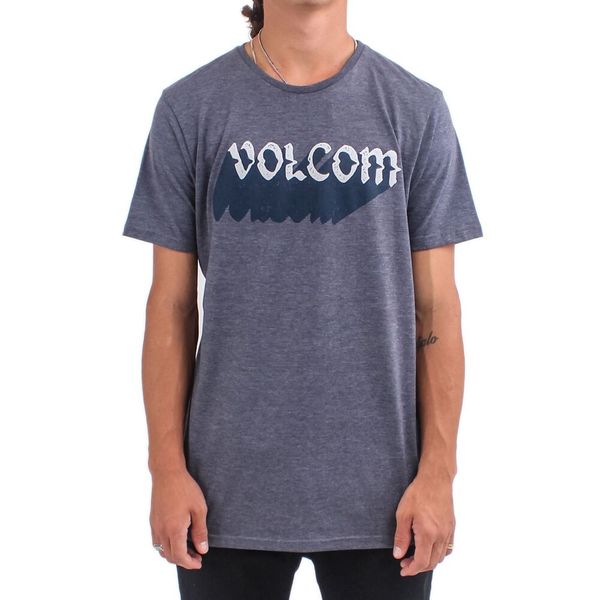 Volcom Men's Night Creep Test Short Sleeve T-Shirt - Navy Melange Image