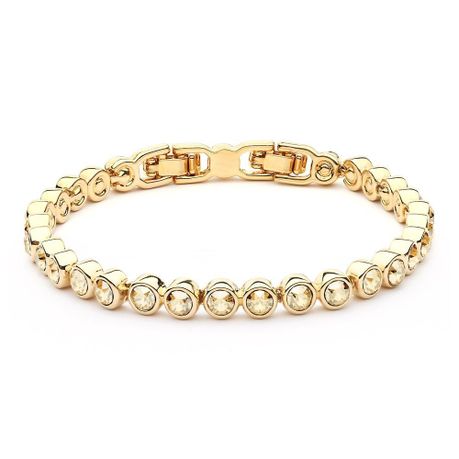 Swarovski tennis deals bracelet yellow gold