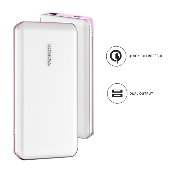 Romoss Eternity Pro 10000mAh USB-C Power Bank - Rose Gold (White &amp; Pink)