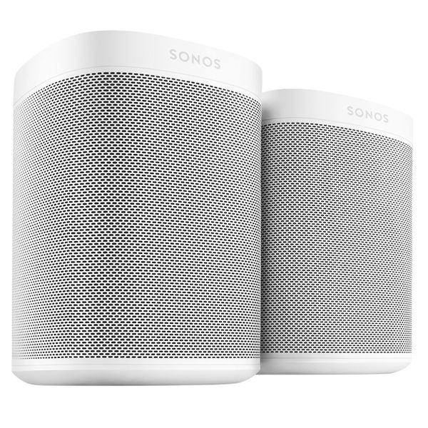 Sonos One WiFi Speaker + Sonos One SL WiFi Speaker Bundle White (2 Units)