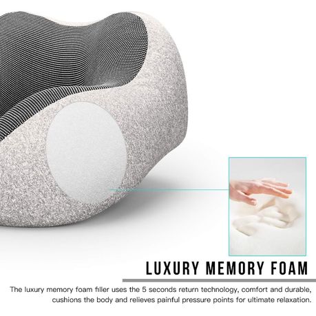 Legami Milano Travel Mini Travel Pillow Cylindrical Memory Foam Beige