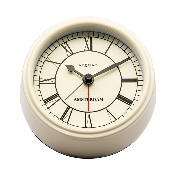 NeXtime 11cm Small Amsterdam Metal Round Alarm Clock