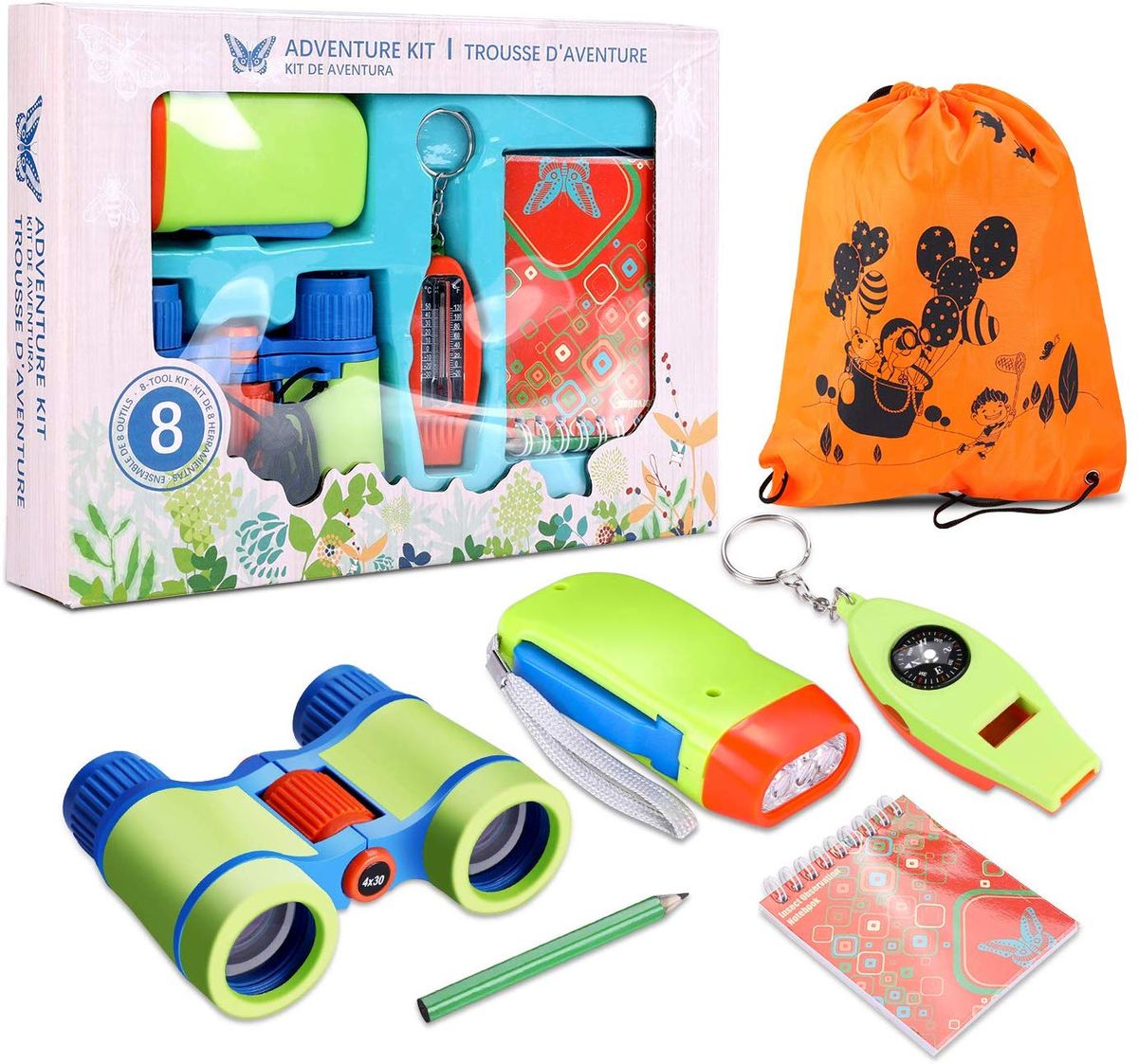 Kids Outdoor Explorer Kit,Children Adventure Nature Educational Set
