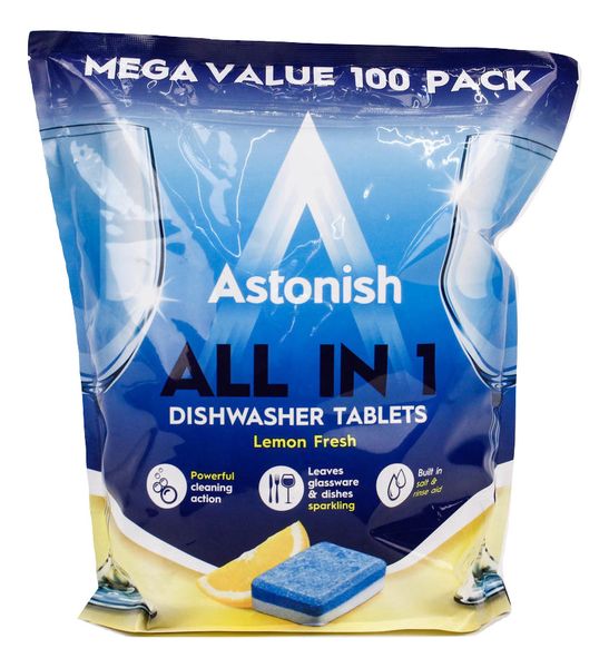 Astonish Automatic Dishwasher Detergent Tablets - 100 Tabs