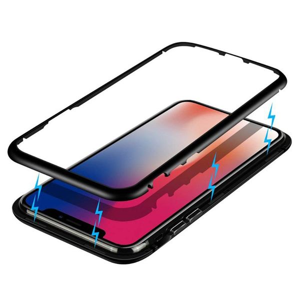 Metal Magnetic Double Sided Tempered Glass Case for Samsung Note 10 Plus