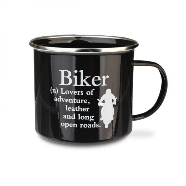 Urban Words - Biker Tin Enamel Mug (97mm x 88mm )