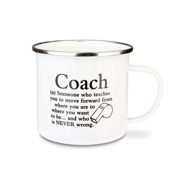 Urban Words - Coach Tin Enamel Mug (97mm x 88mm )