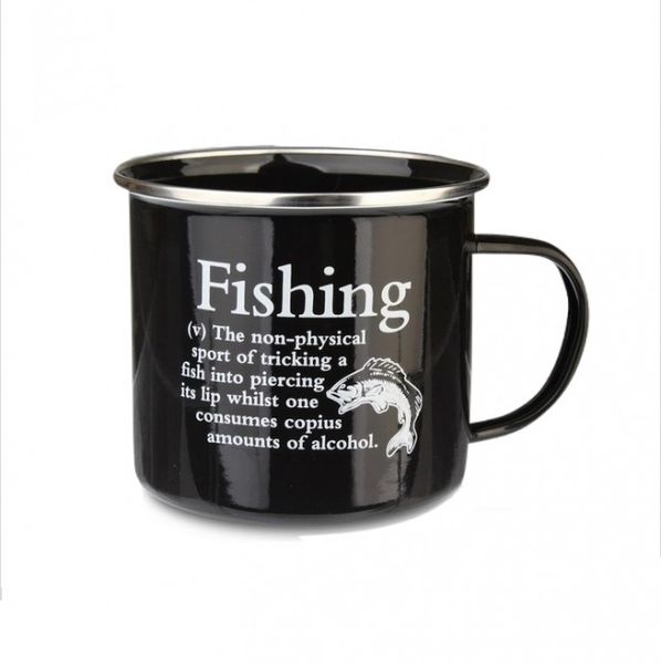 Urban Words - Fishing TinEnamel Mug (97mm x 88mm )
