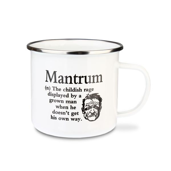 Urban Words - Mantrum Tin Enamel Mug (97mm x 88mm )