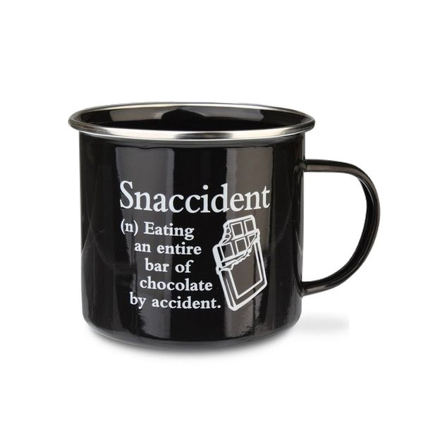 Urban Words - Snaccident Tin Enamel Mug (97mm x 88mm )