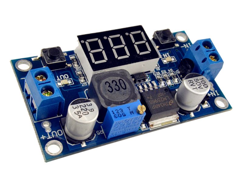 20W Adjustable DC-DC Buck Converter with Digital Display