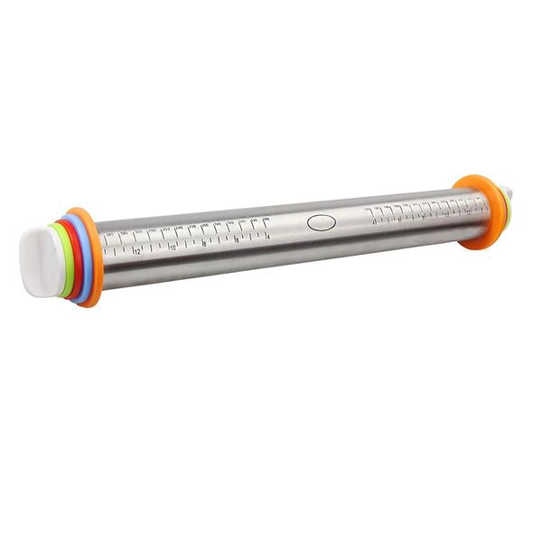 Heartdeco 17inch Adjustable Stainless Steel Dough Bakery Pizza Rolling Pin