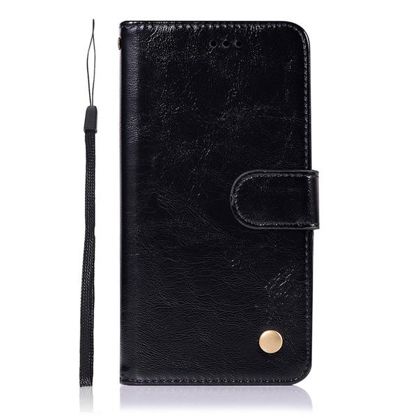 Vintage Faux Leather Flip Case for iPhone 11 Pro 5.8" Black