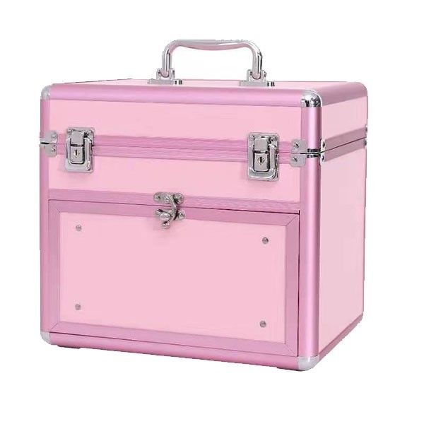 Iconix Aluminium Cosmetic Case Organiser - Pink (1663)