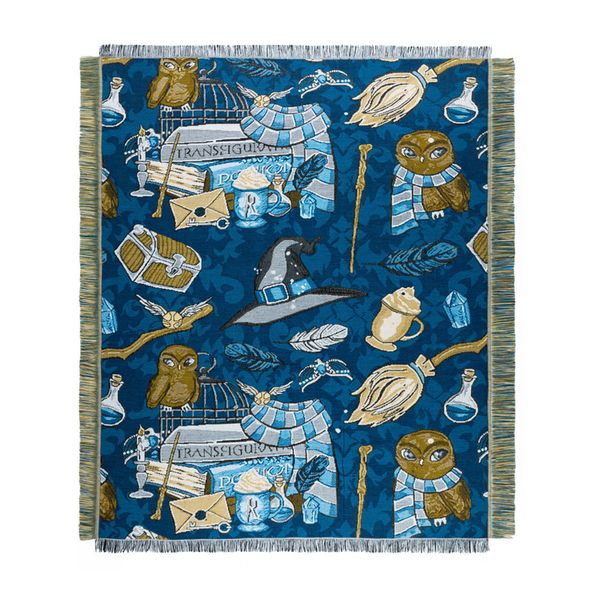 Harry Potter Blue Magic Academy blanket