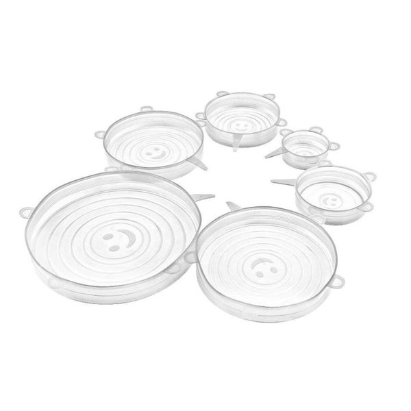 Silicone Stretch Lids Food Saver 6-Pack Cover