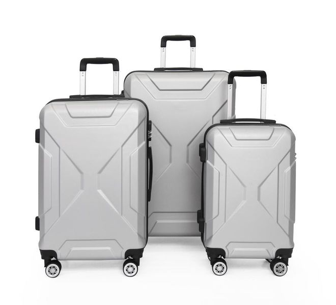 SideKick-Sapphire 3pc luggage Set - Silver