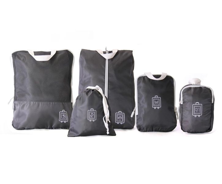 SideKick Travel Organiser Set 5pc - Black