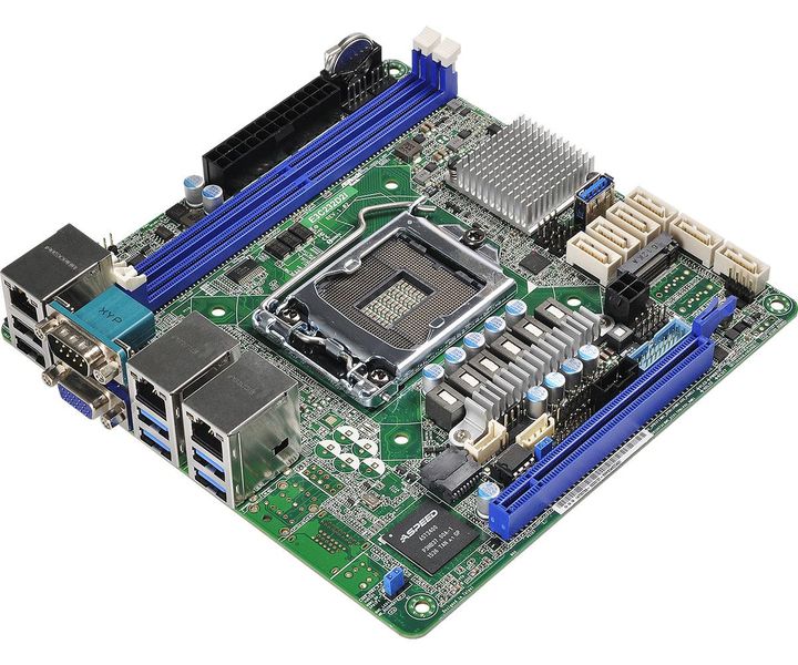 ASRock Rack Mini-ITX Intel Xeon E3-1200v5/v6 Series Server Board