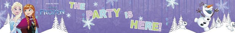Frozen Snowflakes "The party is here" Foil banner