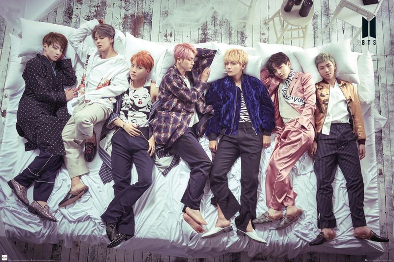 BTS - Group Bed Poster