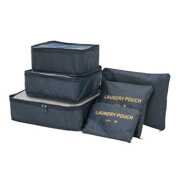 Travel Organiser Set of 6 - Grey