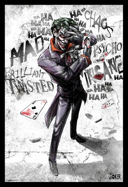 DC Comics - Joker Poster with Black Frame